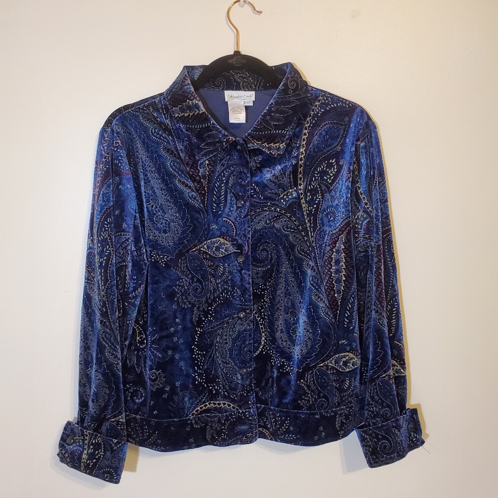 Coldwater Creek Velvet Blazer Style Jacket